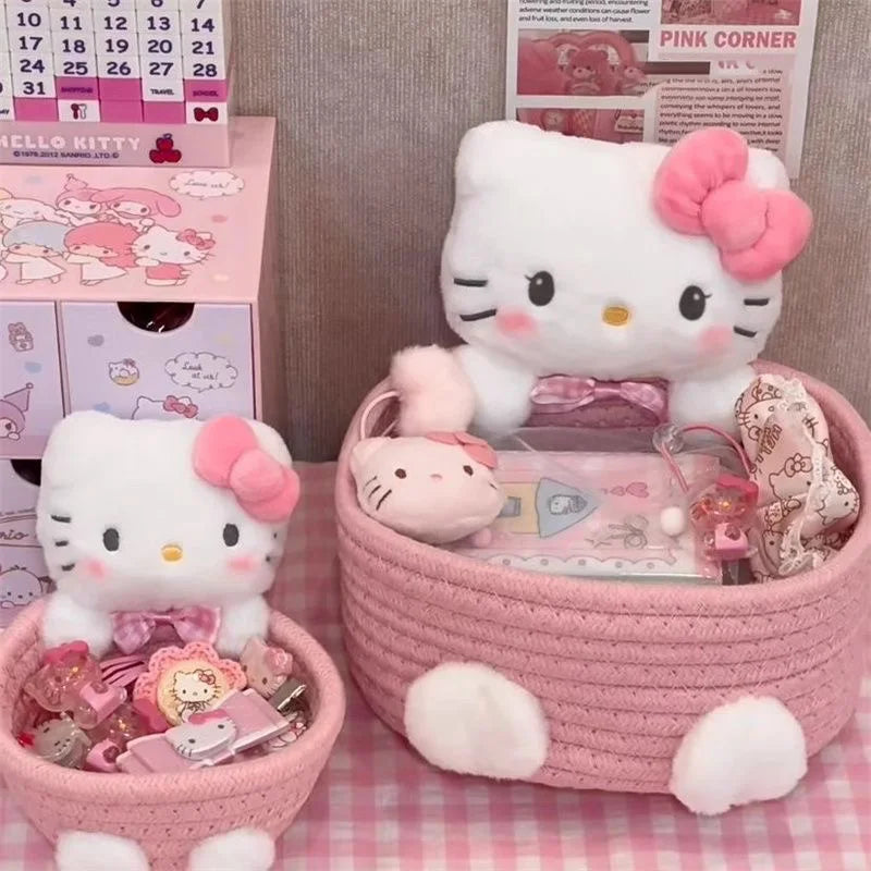 Cute Cat-Shaped Desktop Storage Basket