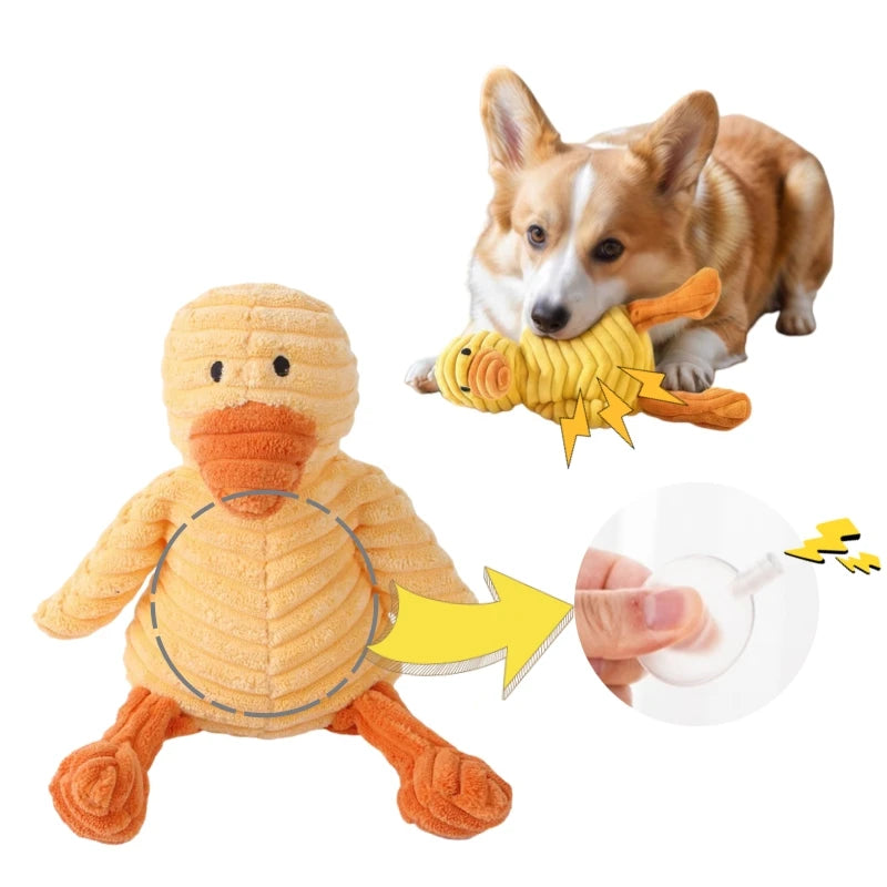 Corduroy Dog Toys Animal Plush Toys for Dog Squeaky Toys Dog Supplies Puppy Chew Toys Bite Resistant Dog Toys Pet Accessories