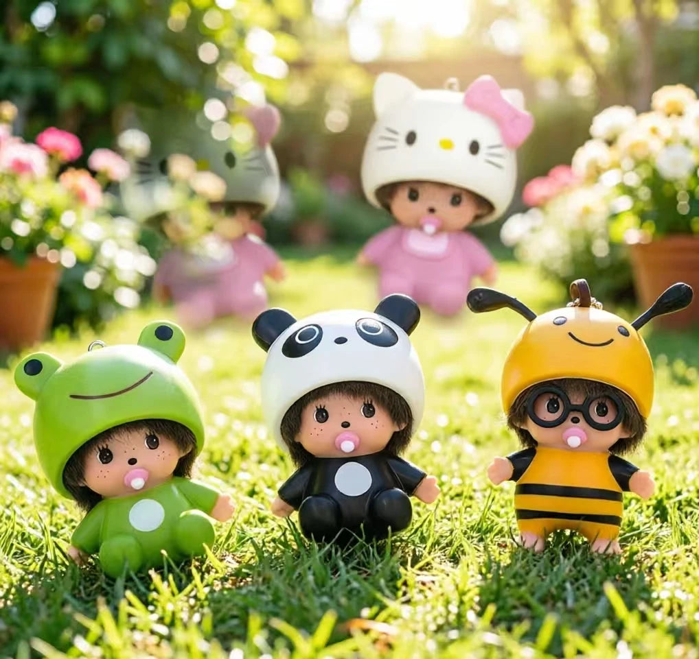 Animal Costume Plush Doll Bag Charm Keychain
