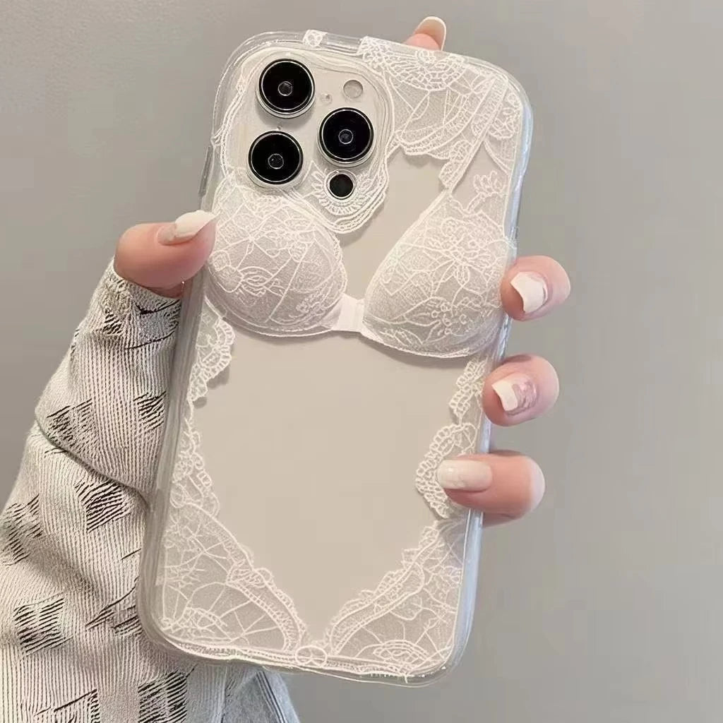 Red Lace Bikini Clear Phone Case for iPhone