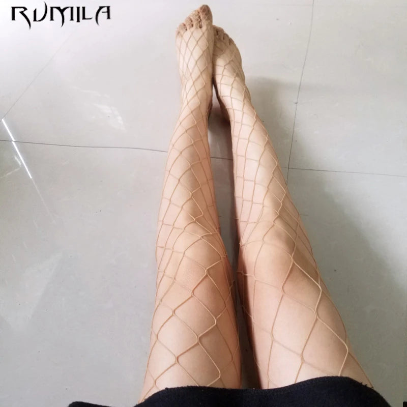 Spring SEXY Women High Waist Stocking Fishnet Club Party Tights Panty Knitting Net Pantyhose Trouser Mesh Lingerie TT016 1pcs