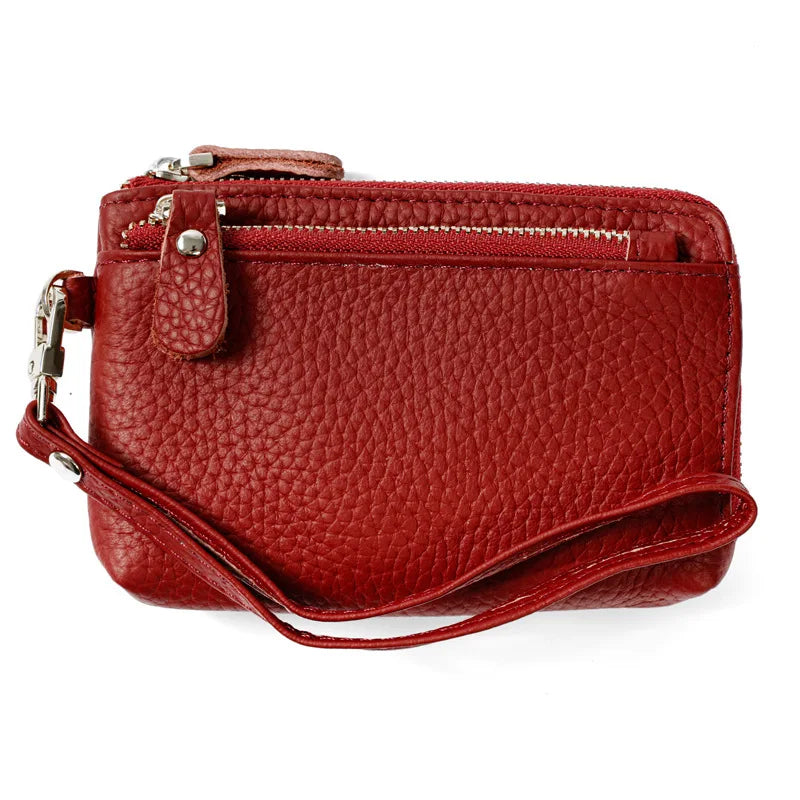 PU Leather Wallet  FOR WOMEN European American Style Large Capacity Multi-Compartment Card Holder with Wrist Strap Coin Purse