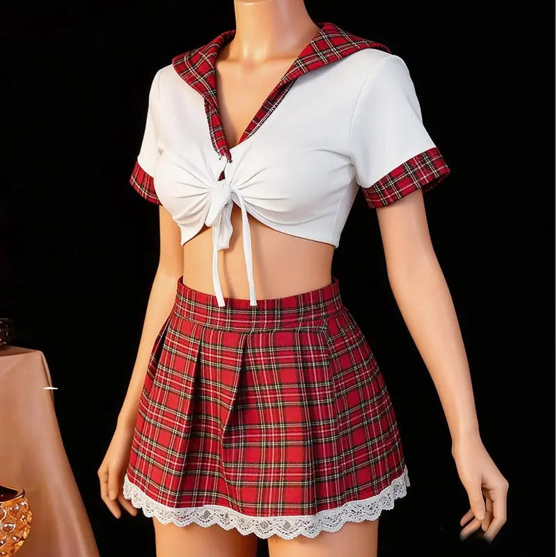 Red Sexy Lingerie Woman Porno Underwear Sexy Dress Student Cosplay Uniform Women Lingerie Erotic Underwear Babydoll Costume