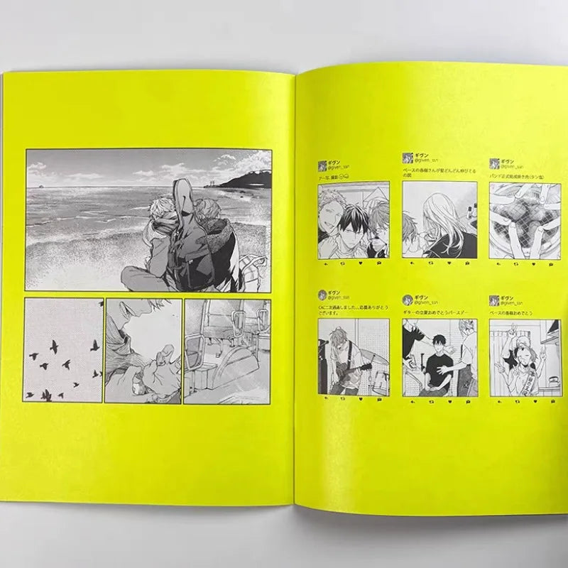 GIVEN Art Book Japanese Edition Reprint  Artwork Kizu Natsuki Illustration Collection Monochrome SIDE Manga Comic Rock Bands