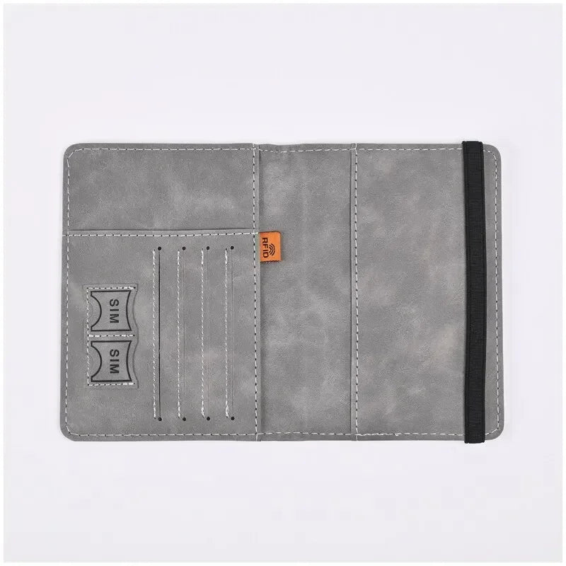 Multi-functional PU Leather Passport Purse - Hand-Carry Travel for Passport & Business Cards, Ideal Accessory for Business Trips