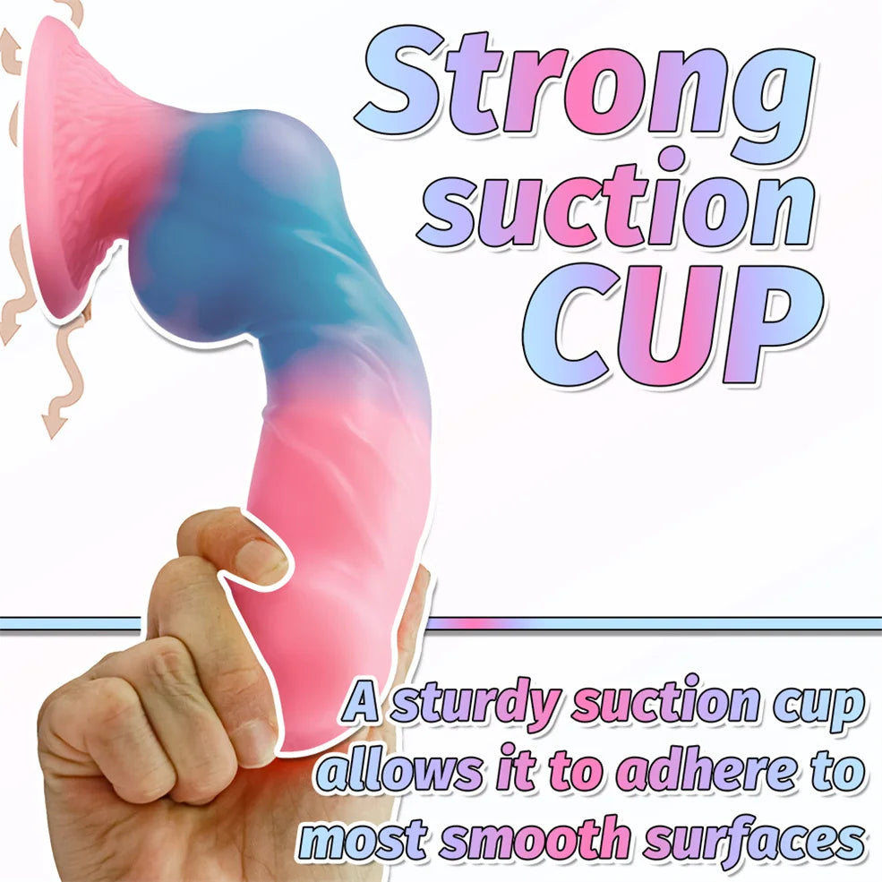 5 Size Luminous Dog Knot Dildos Xxl  Pink Big Dog Horse Dildo Anal Dragon Long Animal Dildo Silicone Soft Penis Dick Sex Toys 18