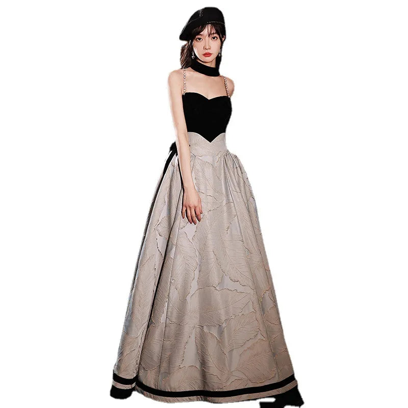 Sexy Spaghetti Strap Prom Dresses Women Backless Long A-Line Evening Gowns Vestidos De Gala