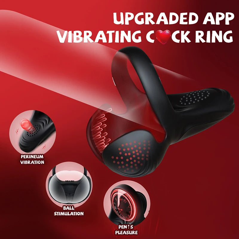 Remote-Control Vibrating Ring & Testicle Massager