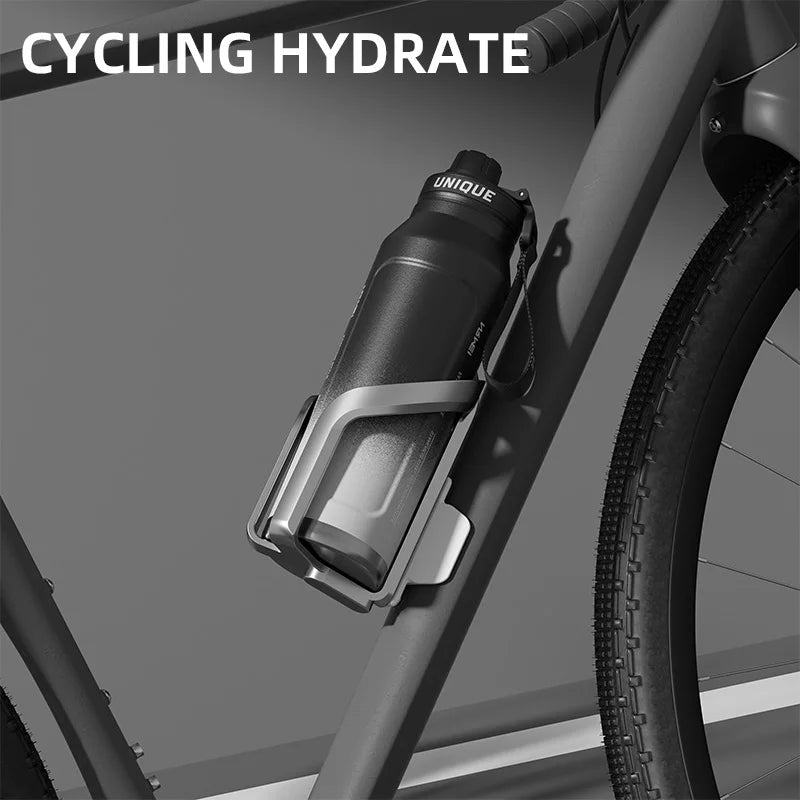 1L Insulated Cold Water Bottle Thermos Stainless Steel Tumbler Qutdoor Sports Handle Vacuum Flasks Double Wall Cup
