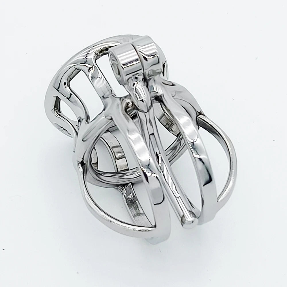 Crown-Style Stainless Steel Chastity Cage