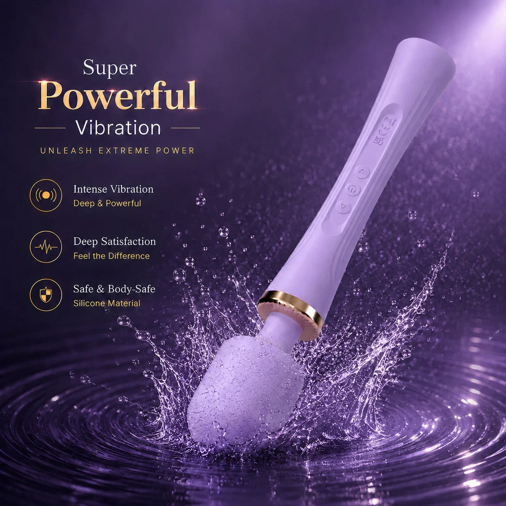29cm Rechargeable Silicone Magic Wand Vibrator