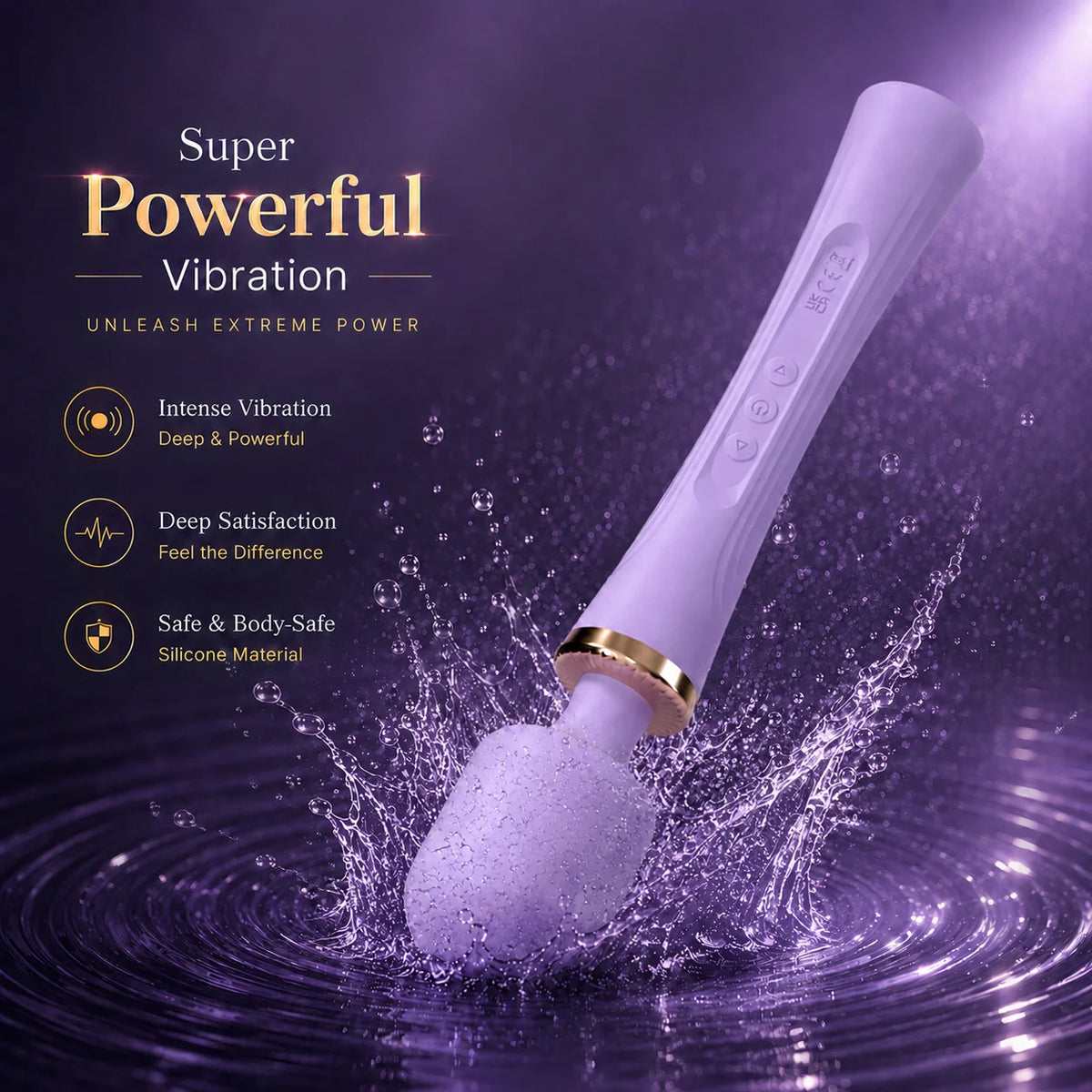 29cm Rechargeable Silicone Magic Wand Vibrator