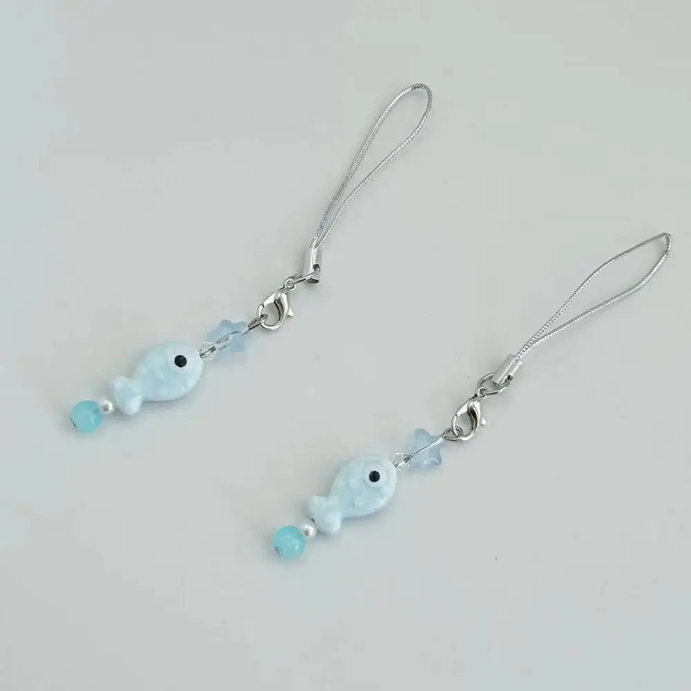 Y2K Fish Beaded Phone Charm