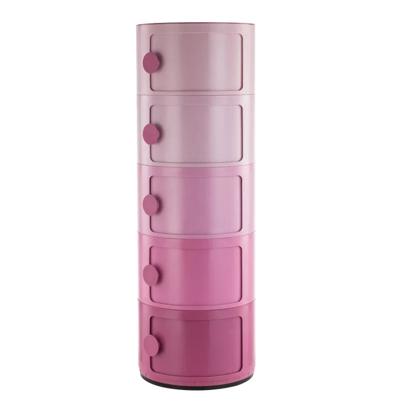Pink Round Kawaii Bedside Table
