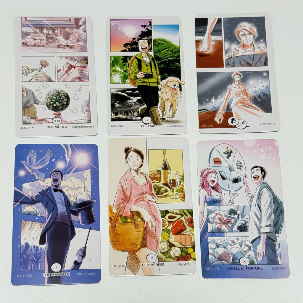 Manga Tarot Cards 78pcs Modern Storytelling Through Stunning Manga Style Illustrations