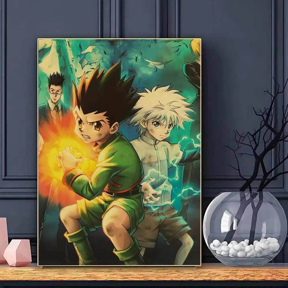 Anime H-Hunter x H-Hunter Poster HD Art Decorative Wall Art Waterproof Home Décor for Living Room Bedroom Café Stylish Gift
