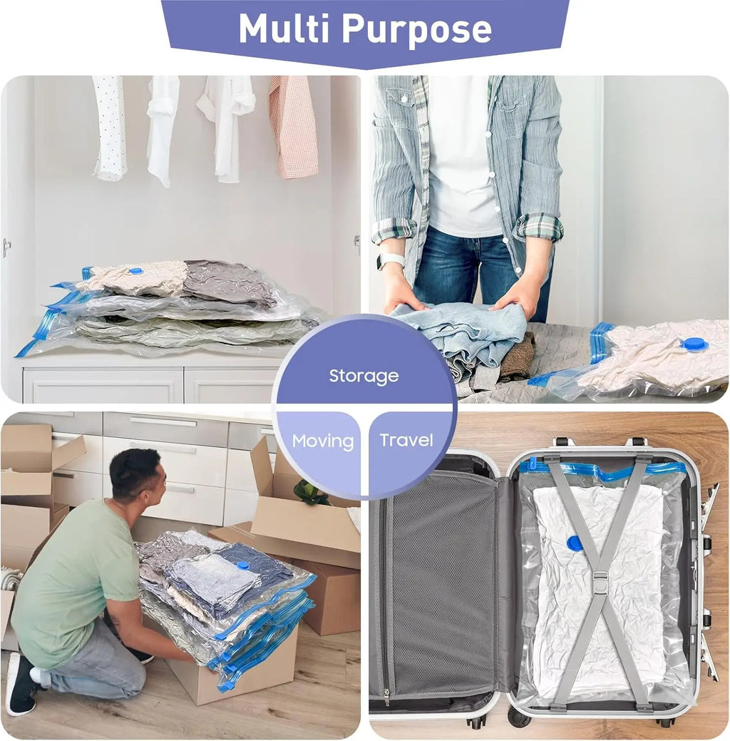 Vacuum Storage Bags Space Saver Vacuum Storage Bags, Vacuum Seal Bags for Clothing, Clothes, Comforters and Blankets