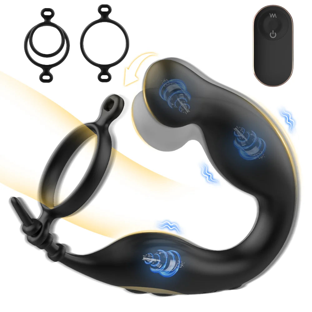 9-Mode Prostate Massager with Triple Rings
