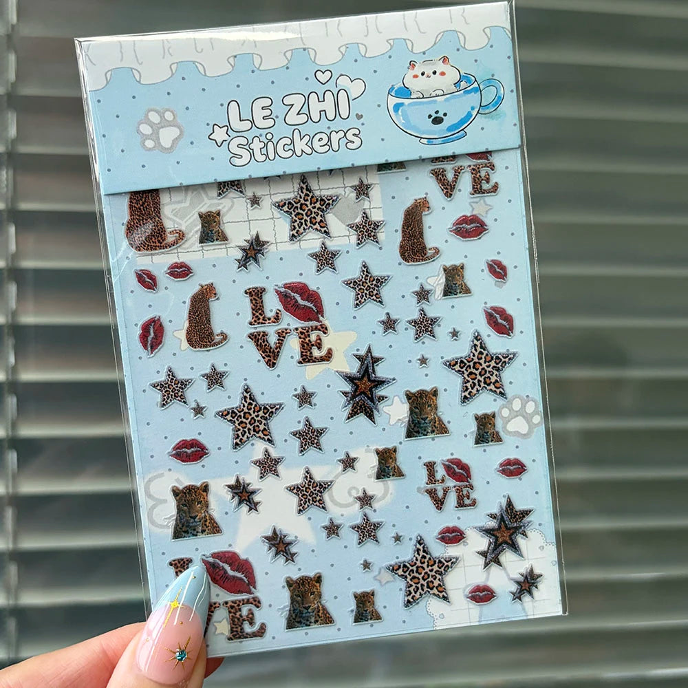 Tiny Strawberry & Floral Decorative Sticker Set