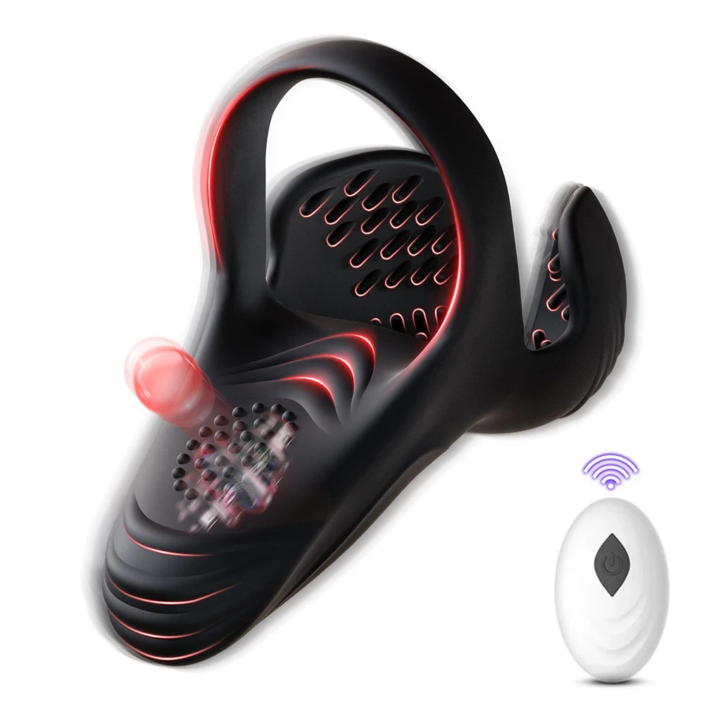 Remote-Control Vibrating Ring & Testicle Massager