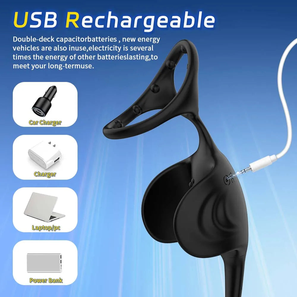 Remote-Control Thrusting Prostate Massager with Ring