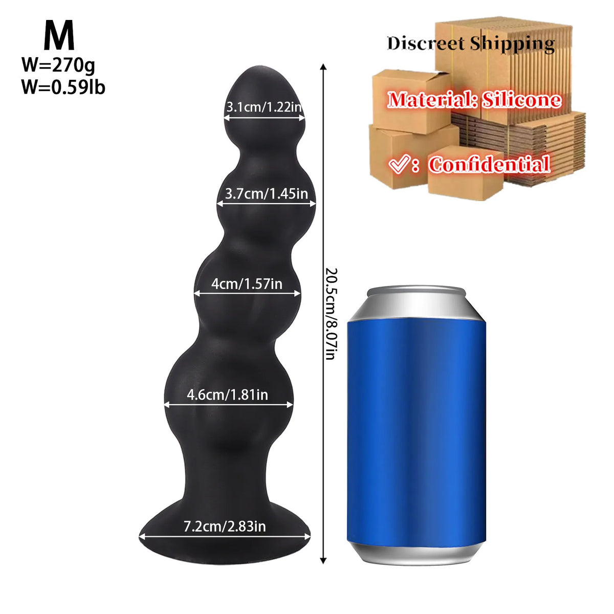 4-Ball Silicone Anal Bead & Plug