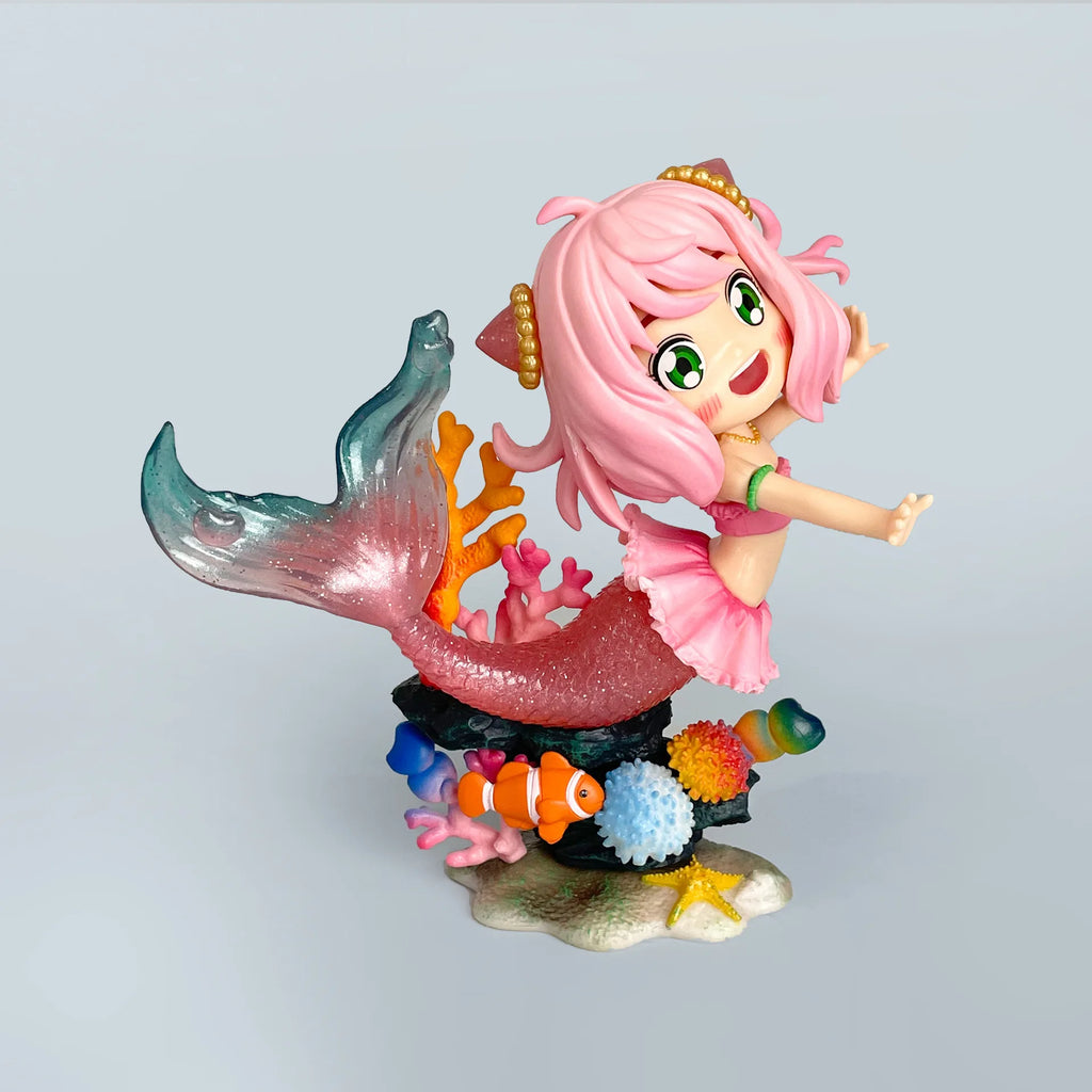 Mermaid figurine anime cute girlish collectible model ornament decoration