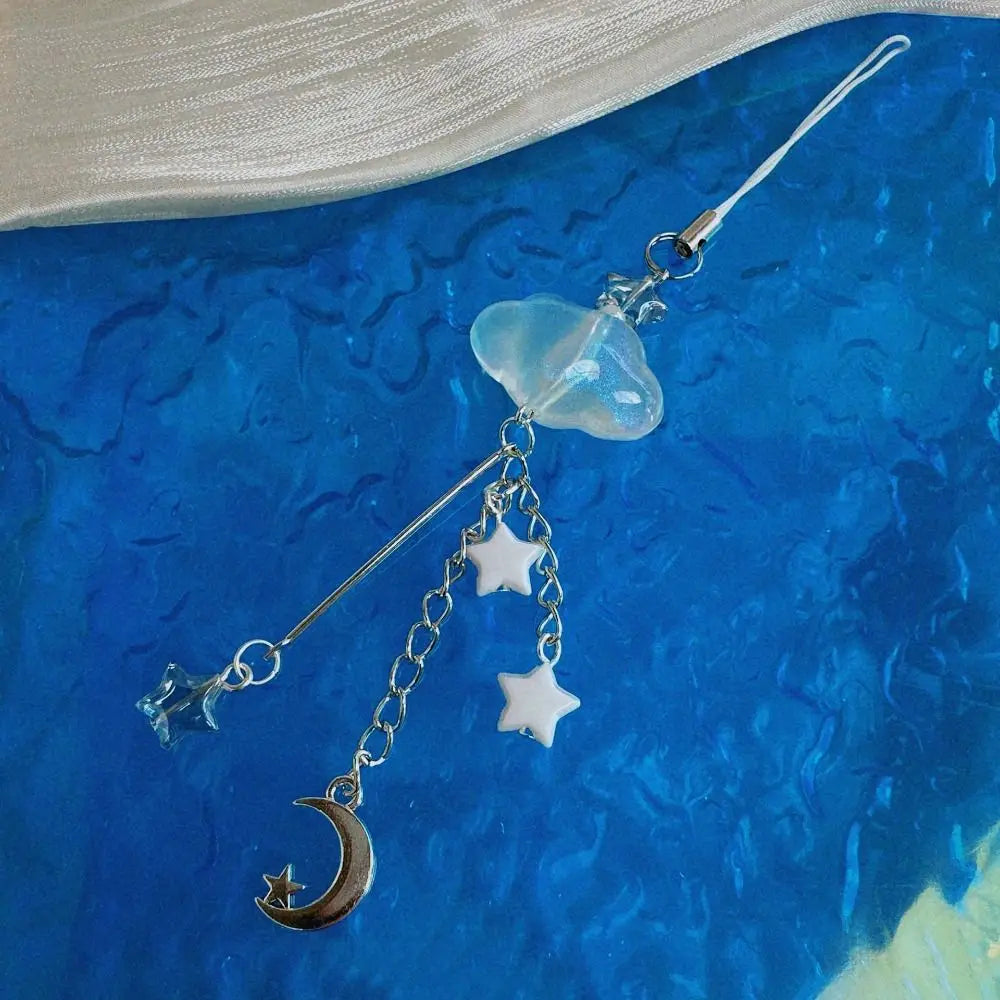 Fairycore Star & Moon Beaded Phone Charm