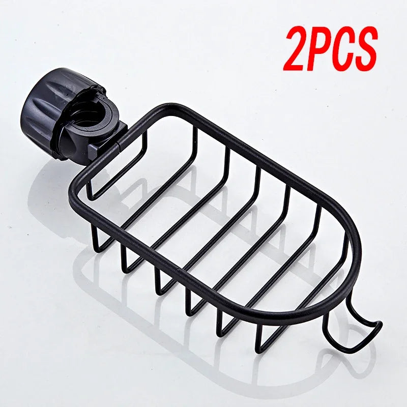 Faucet-Mounted Soap & Shower Storage Rack