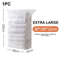 No-Pump Vacuum Storage Bags Large Capacity Space Saver Compression Bags Airtight Cube for Clothes Quilts Storage Sealer Bags