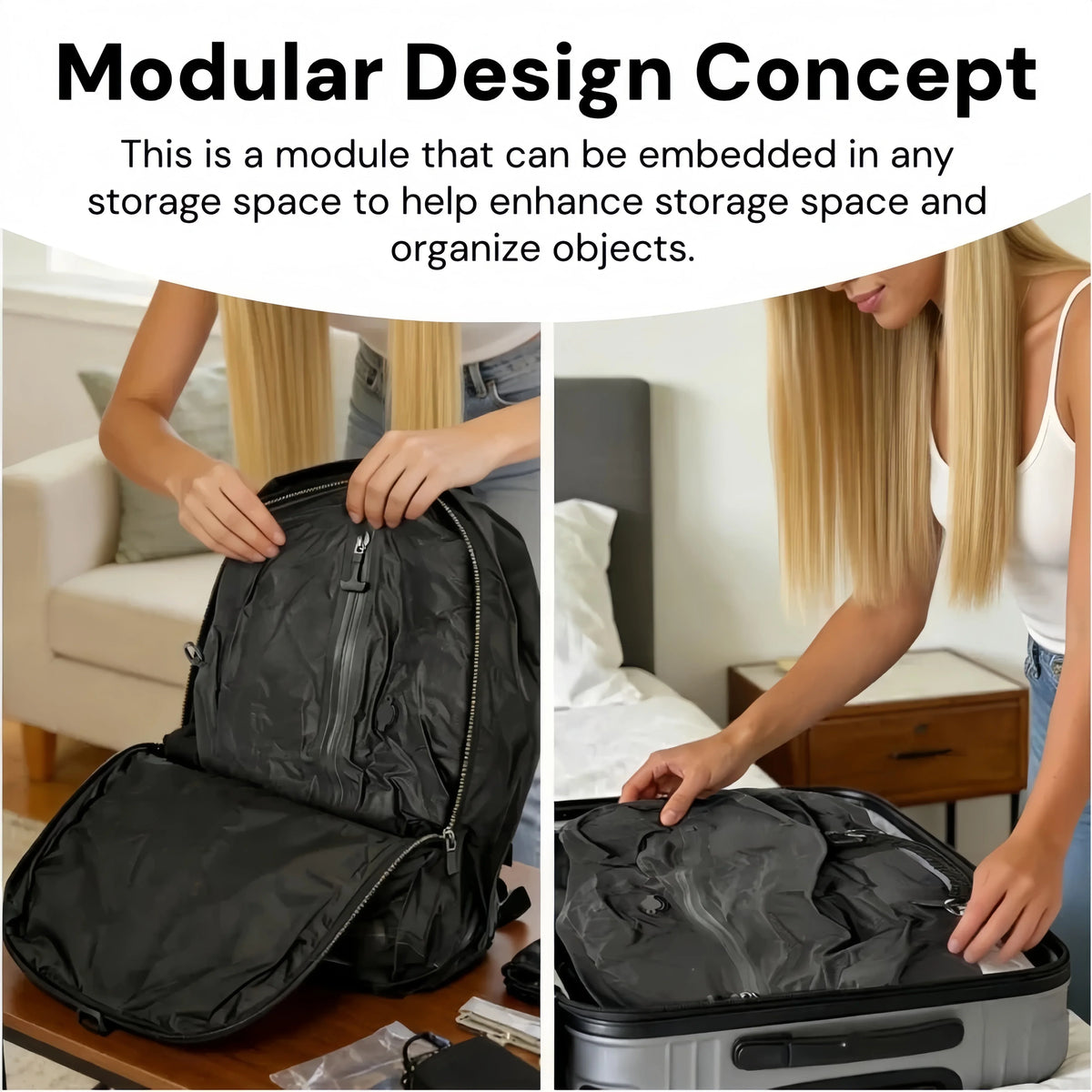 Vacuum Compression Travel Bags with USB Pump