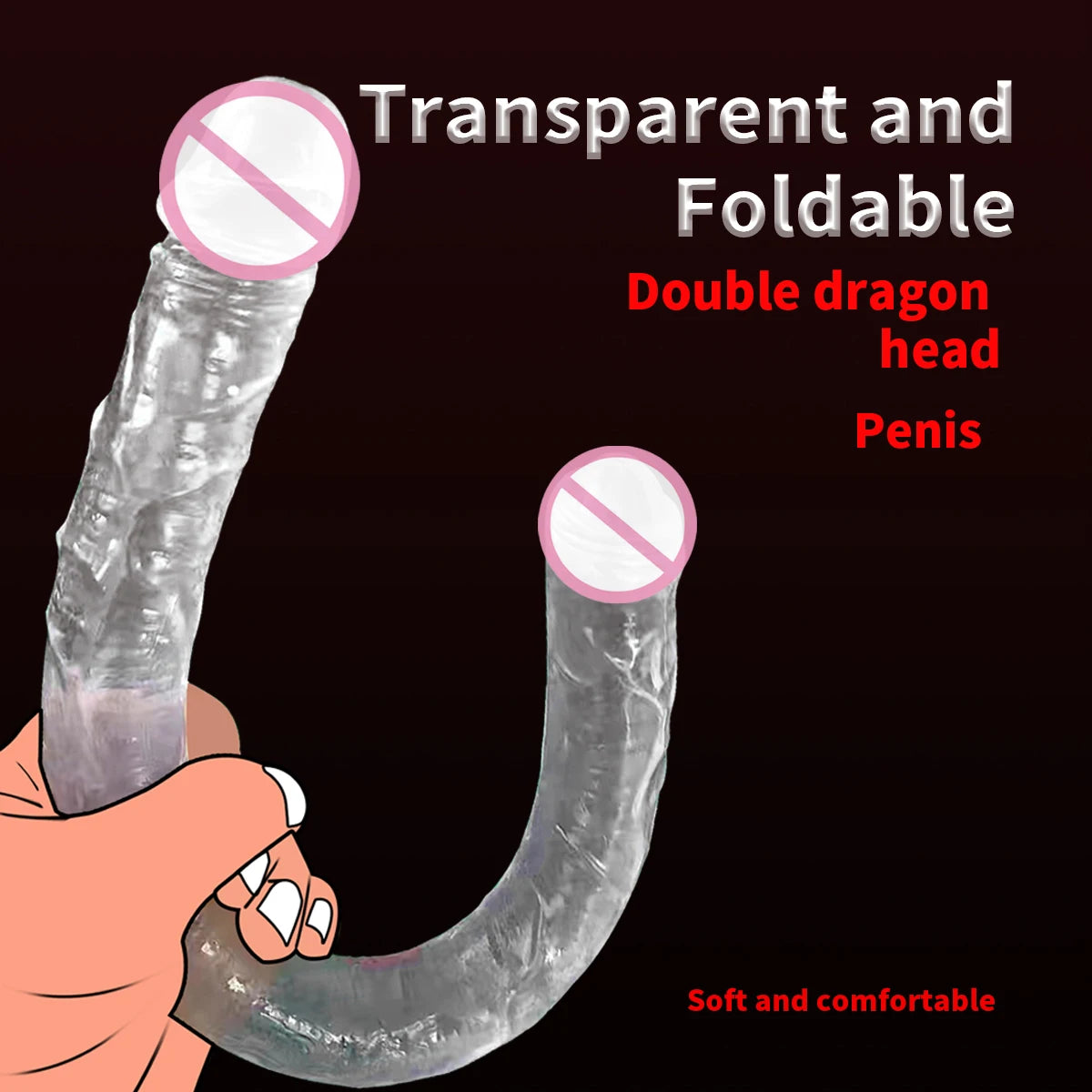 45cm Double-Headed Realistic Long Dildo, Suitable for Lesbian Couples, Gay Men, and Adults as a Sex Toy or Anal Toy