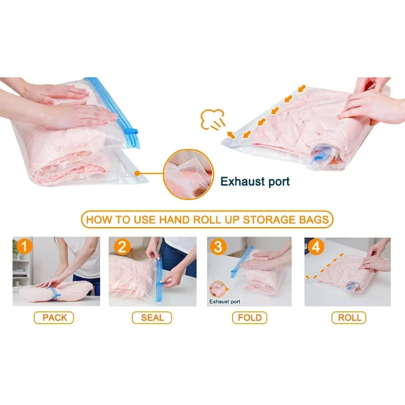 Vacuum Bags for Storing Clothes Suitable for Luggage and Essential Travel Compression Bag Clothing Storage Organizer