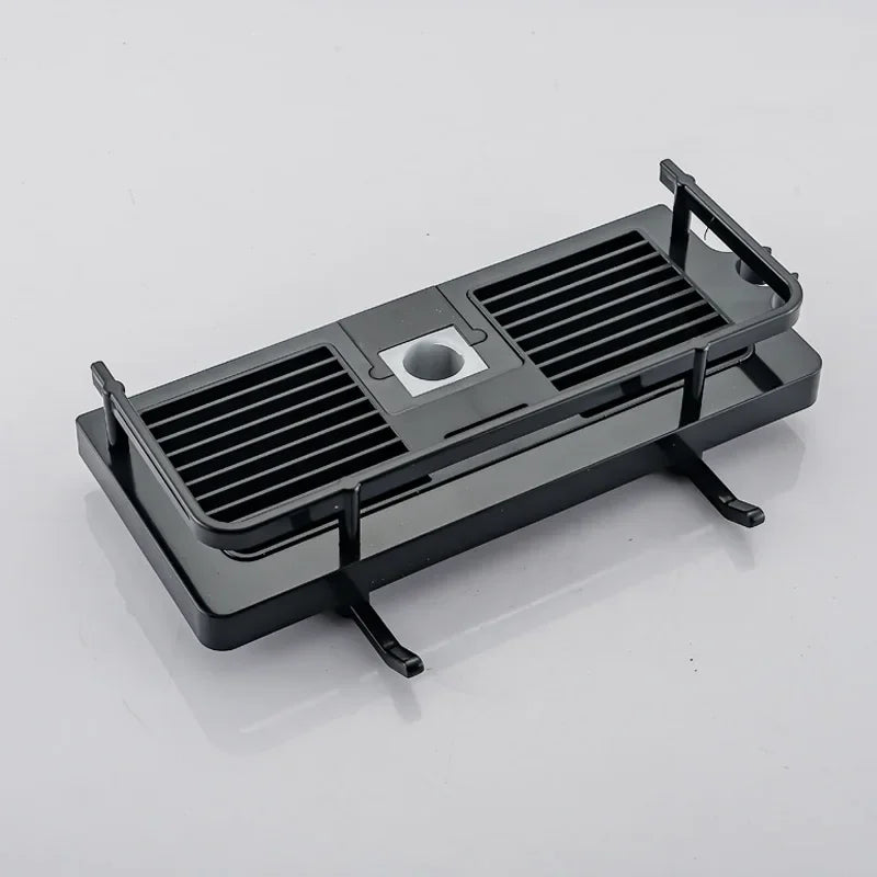 No-Drill Shower Pole Storage Tray & Head Holder