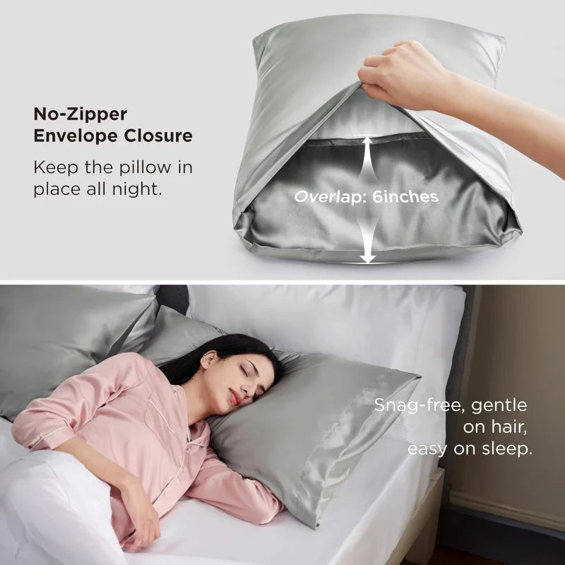 2-Piece Soft Satin Pillowcase Set