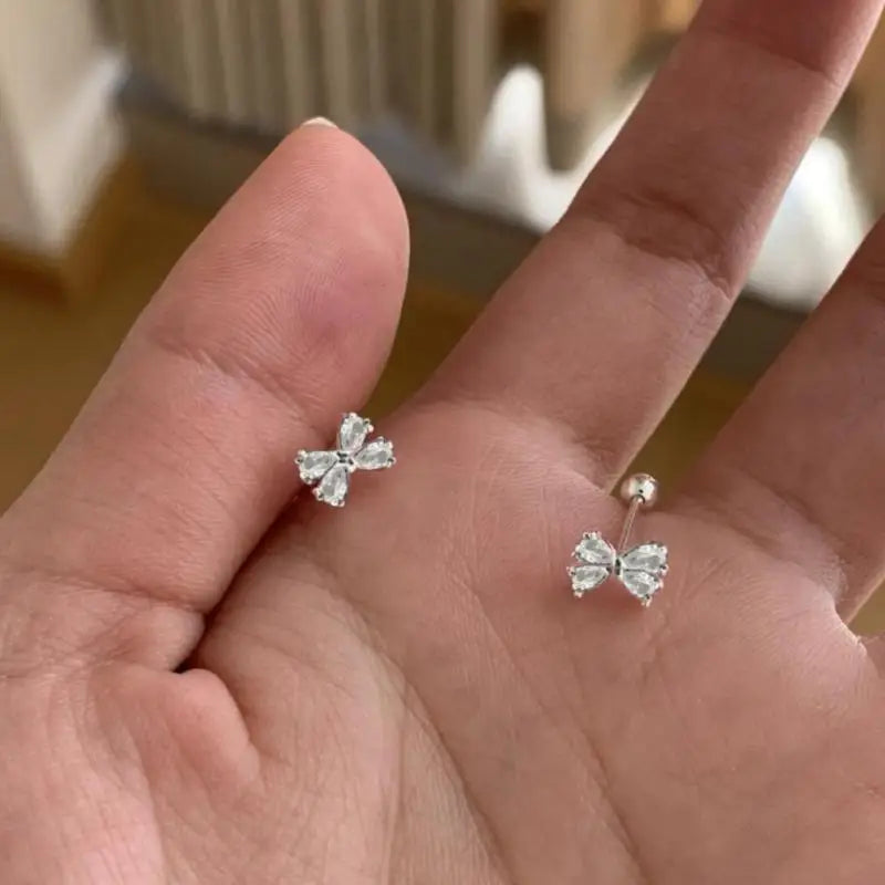 Mini Butterfly Bow Stud Earrings
