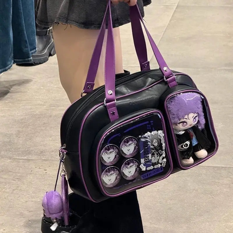 Y2K Large Transparent Ita Bag