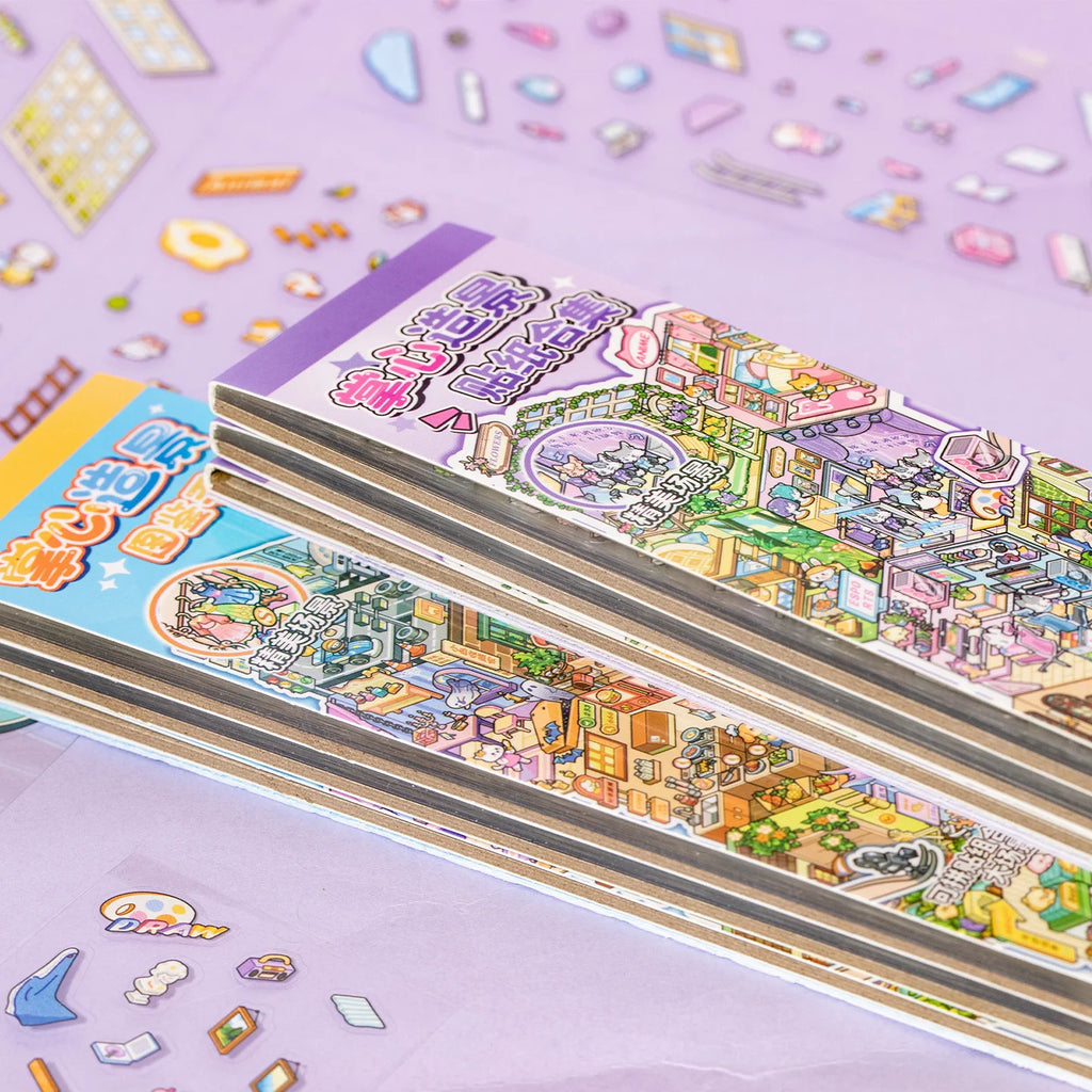 Kawaii Cut-Film Journal Sticker Book – 12/24 Sheets