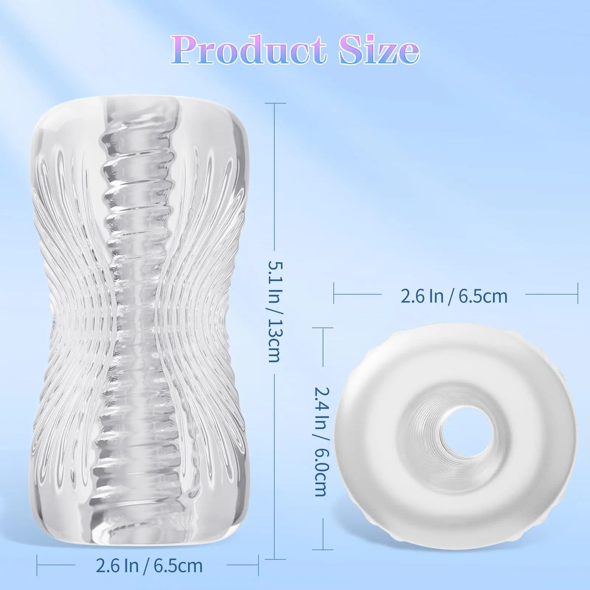 3D Spiral Texture Male Stroker Sleeve