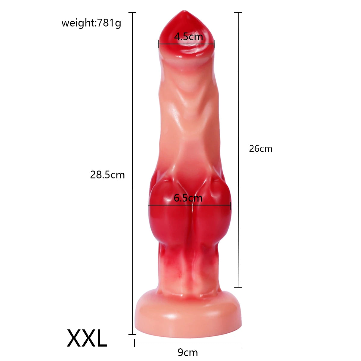 Large Animal-Style Dildo & Anal Plug