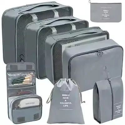 8-Piece Waterproof Travel Packing Cube Set