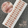 30Pcs Nail Tip Fake Nail Fashion Wearable False Nails Simple Full Cover Press on Nails DIY Wear Nail Tool