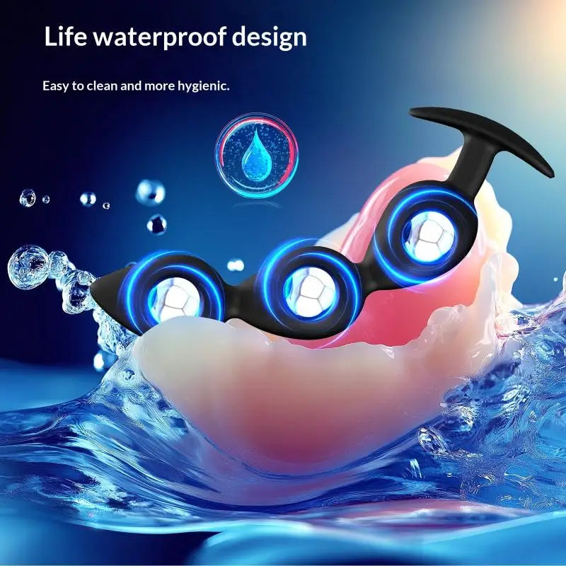 Wearable Anal Plug with Internal Steel Balls