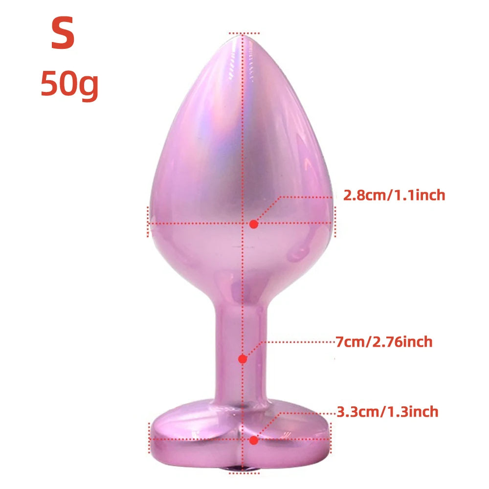 Jewelry-Base Metal Anal Plug Set – 3 Sizes