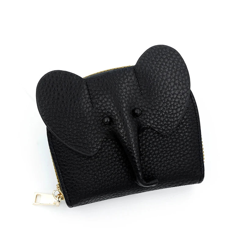 Women's Baby Elephant PU Leather Card Holder Purse