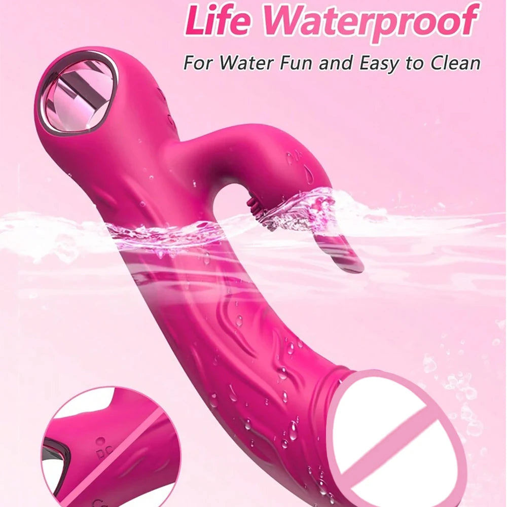 3-in-1 Rechargeable Quiet Rabbit Vibrator