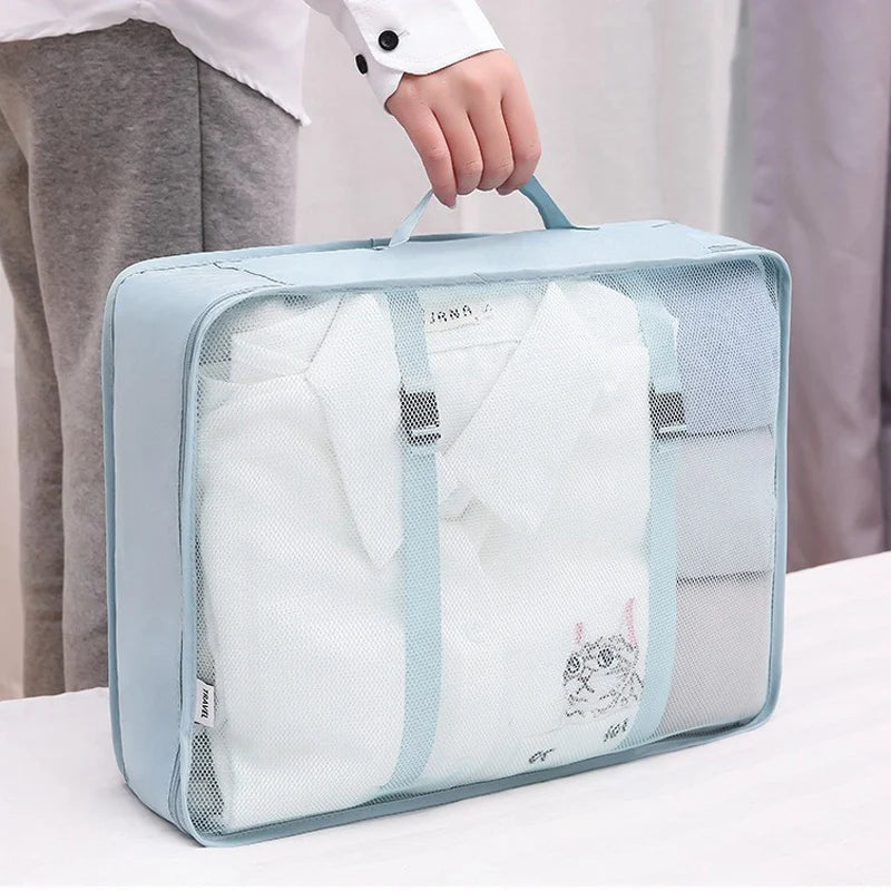 7-Piece Travel Packing Cube Set for Clothes & Shoes
