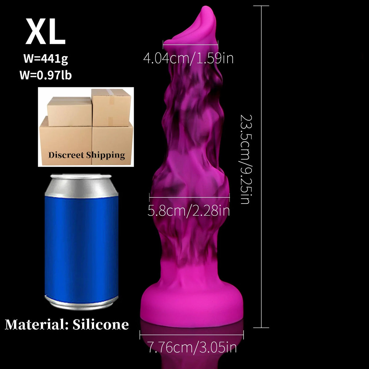 Large Knotted Animal-Style Dildo & Plug
