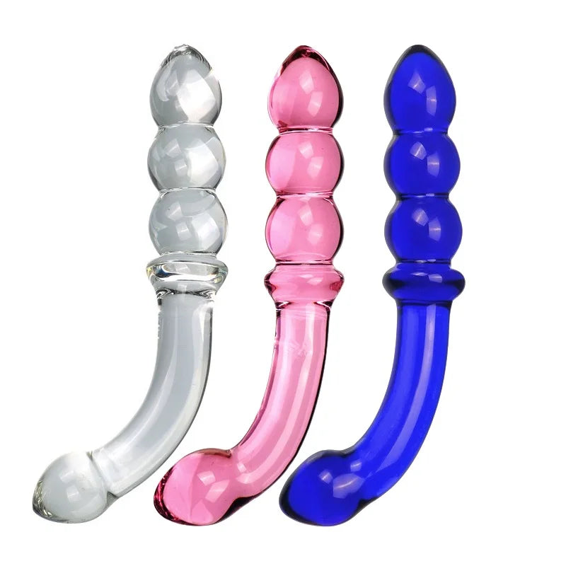 Double-Ended Crystal Glass Anal Bead Plug