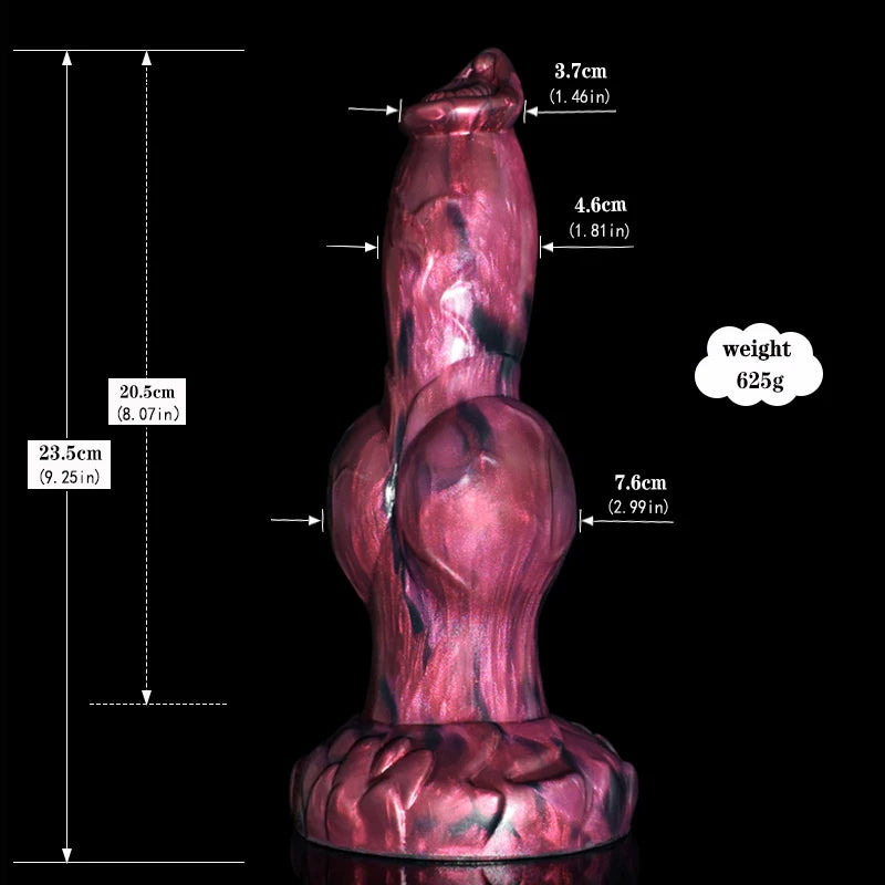 SHAZ 8.27-Inch Knotted Wolf-Style Dildo